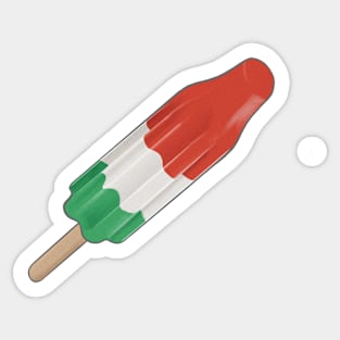 Green White and Red Rocket Popsicle Sticker